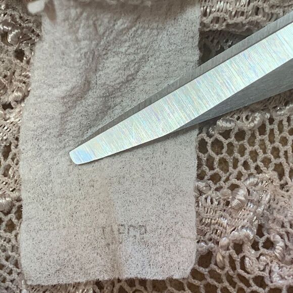 Vintage Lace Top Floral Sheer Blouse Off-White Short Sleeve Crew Neck Scoopneck - Picture 9 of 9